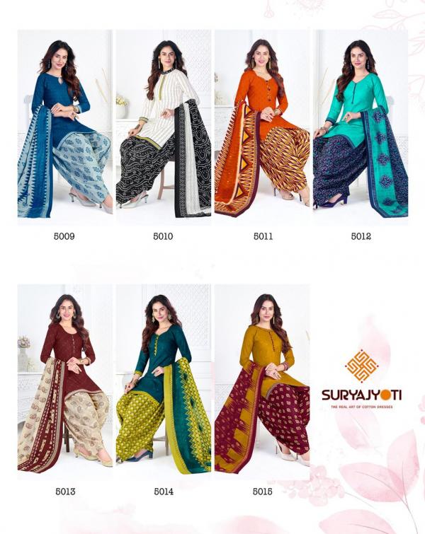 Suryajyoti Trendy Patiyala Vol 5 Regular Wear Dress Materail